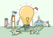 ilustracion de personas trabajando en idedas